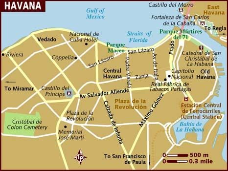 แผนที่ Habana