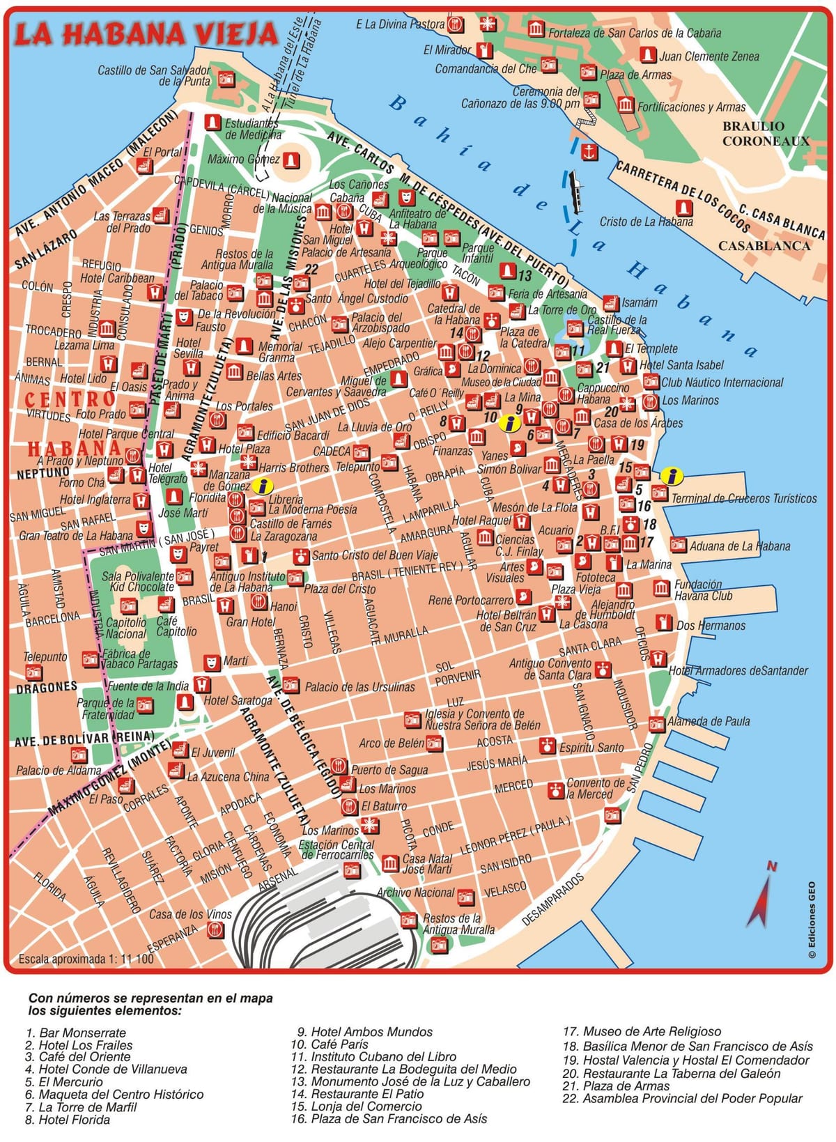 แผนที่ของ Habana vieja