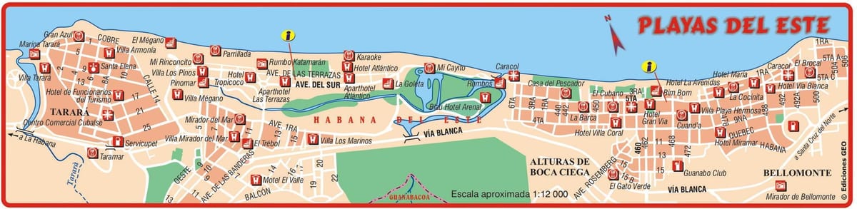 แผนที่ของ playa ลบ este คิวบา