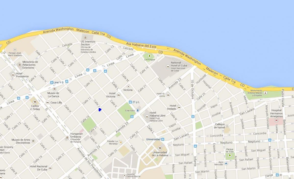 vedado แผนที่