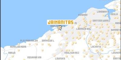 แผนที่ของ jaimanitas คิวบา